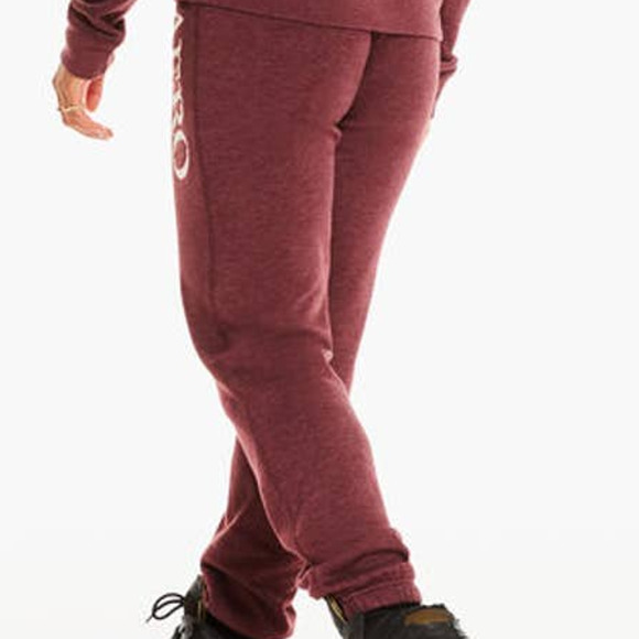 Aero Cinched Burgundy Jogger Sweatpants Size Medium - Picture 2 of 3